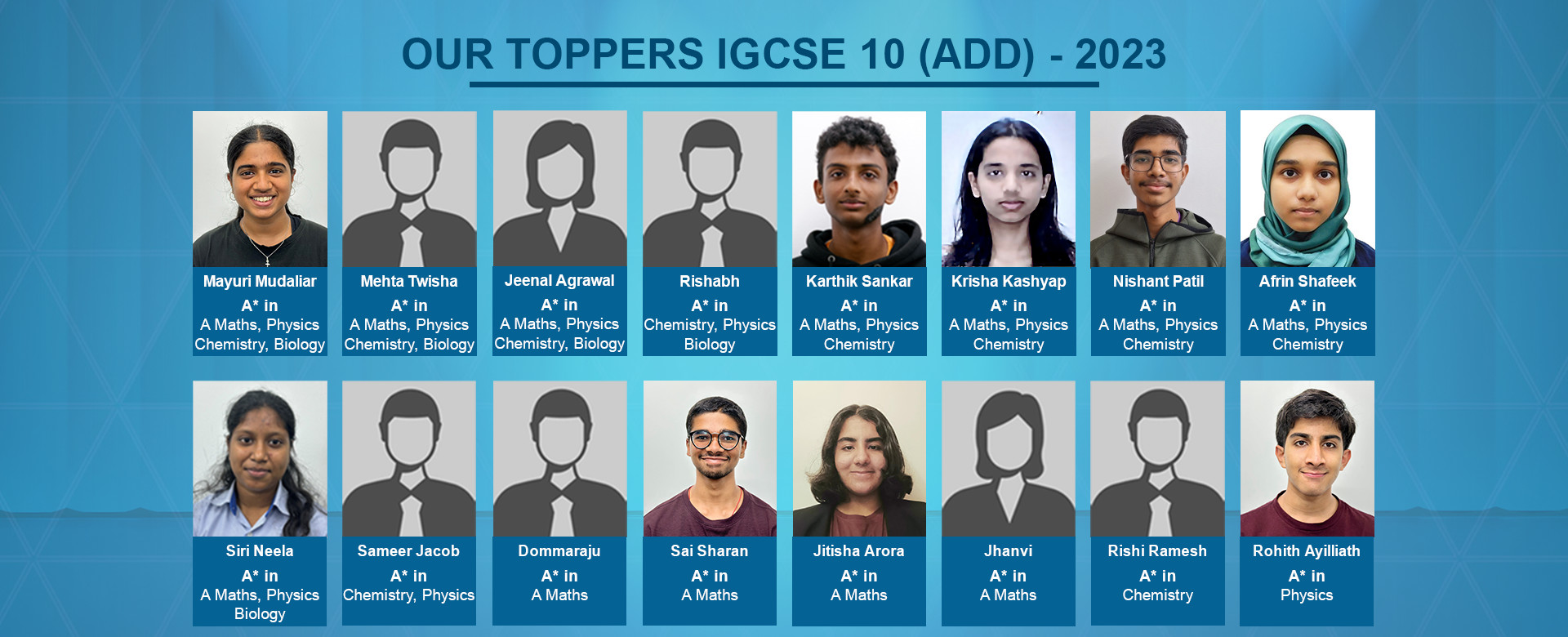 IGCSE 10 A-Maths Toppers - 2023